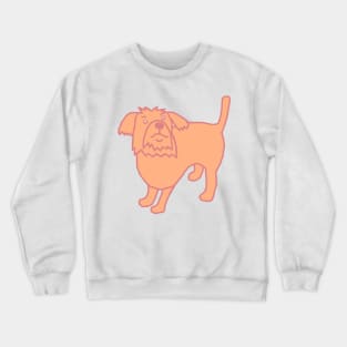 Cute Dog Peach Fuzz Pantone Color of the Year 2024 Crewneck Sweatshirt